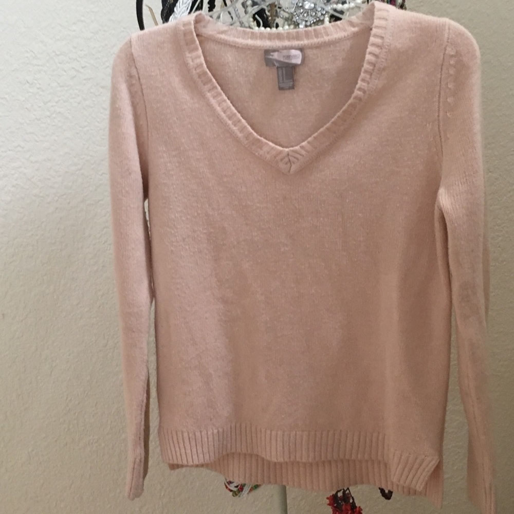 Beautiful Blush v-neck crop sweater Forever 21!